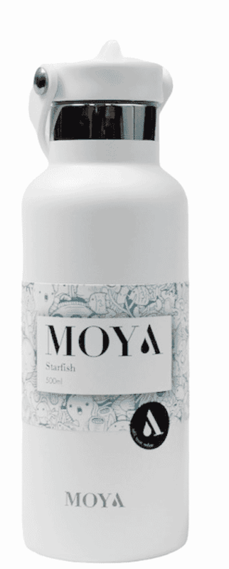 Moya "Starfish" 500ml Insulated Sustainable Water Bottle White
